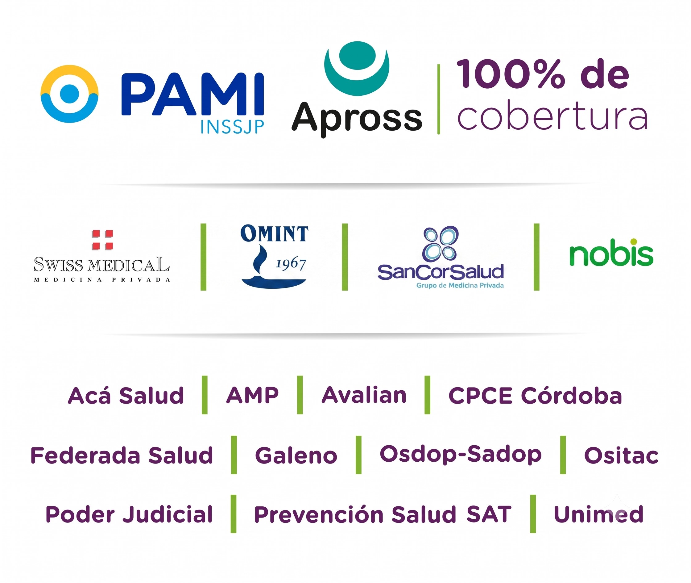 PAMI, Apross y obras sociales con cobertura en Farmacia El Círculo